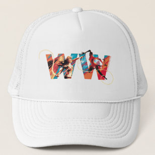WW84   Wonder Woman Vs. The Cheetah WW Logo Trucker Hat