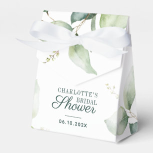 Wwatercolor Eucalyptus Botanical Bridal Shower Favor Box