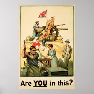 WWI British Recruitment Poster Are you in this