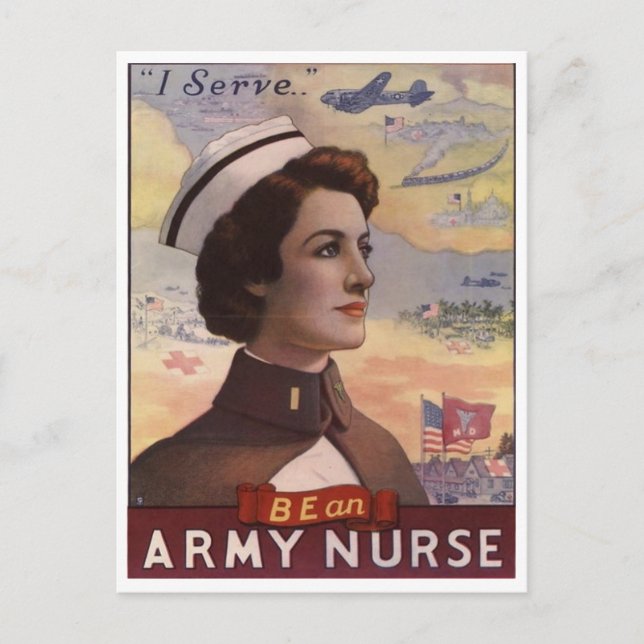 WWI Military Recruiting Poster -- Women Postcard (Front)