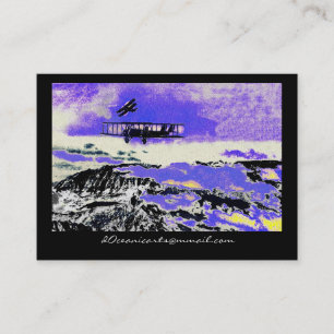 WWI Planes Practicing Attacks Business Card