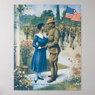 WWI Replica Poster: Coloured Man is No Slacker Poster