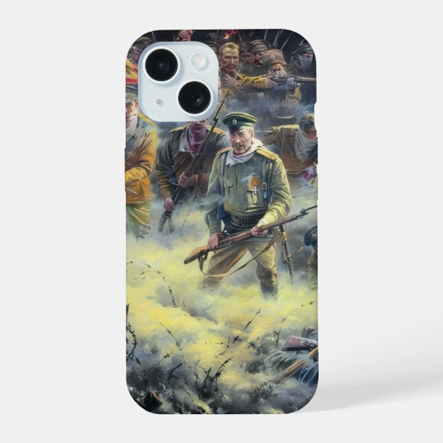WWI Tsarist Russian Charge of the Dead Men  iPhone 15 Case (Back)