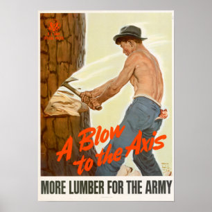 WWII A Blow to the Axis Poster