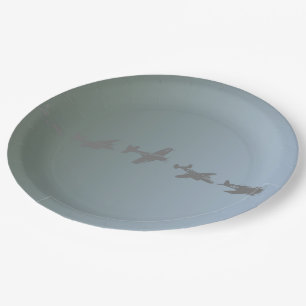 WWII Aircraft Paper Plate