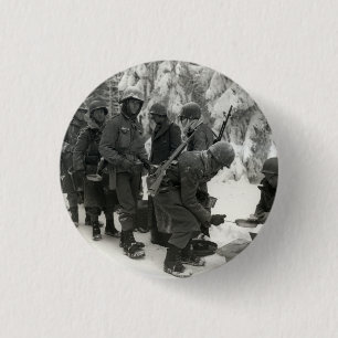 WWII American Soldiers in Belgium 1 Inch Round Button