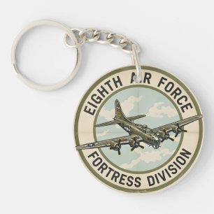 WWII B-17 Eighth Air Force Fortress Division Keychain