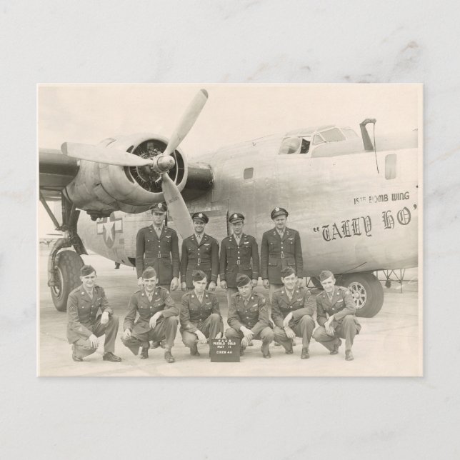 WWII B-24 Crew Postcard (Front)