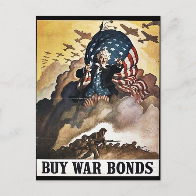 Wwii Bonds21 Postcard (Front)