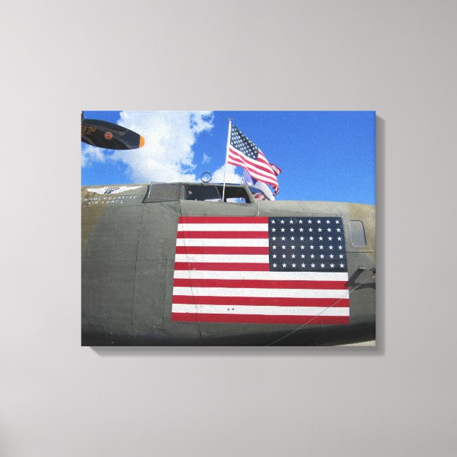 WWII Commemorative Air Force plane Canvas Print (Front)