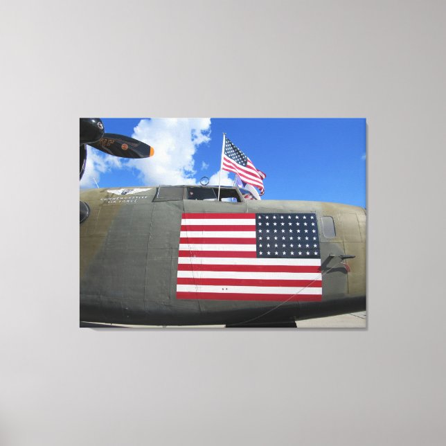 WWII Commemorative Air Force plane Canvas Print (Front)