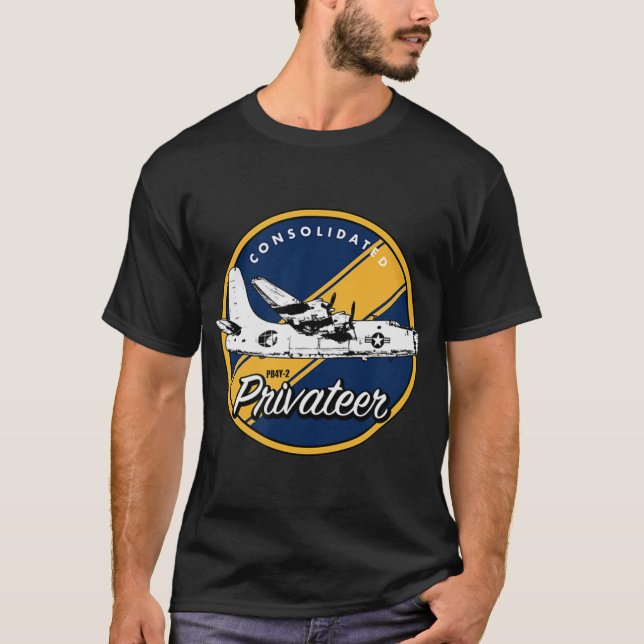 WWII Consolidated PB4Y-2 Privateer Veteran Veteran T-Shirt (Front)