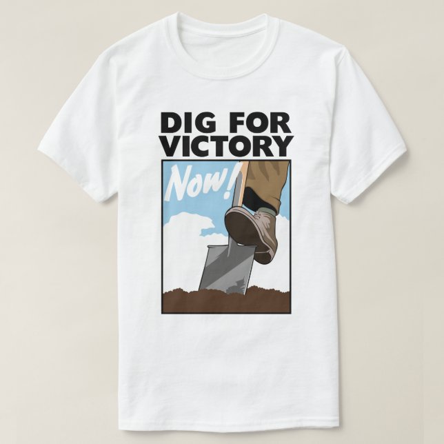 WWII Dig For Victory Grow Your Own Veg' T-Shirt (Design Front)