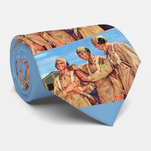 WWII flyboys print  Tie