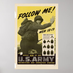 WWII Follow Me! Poster