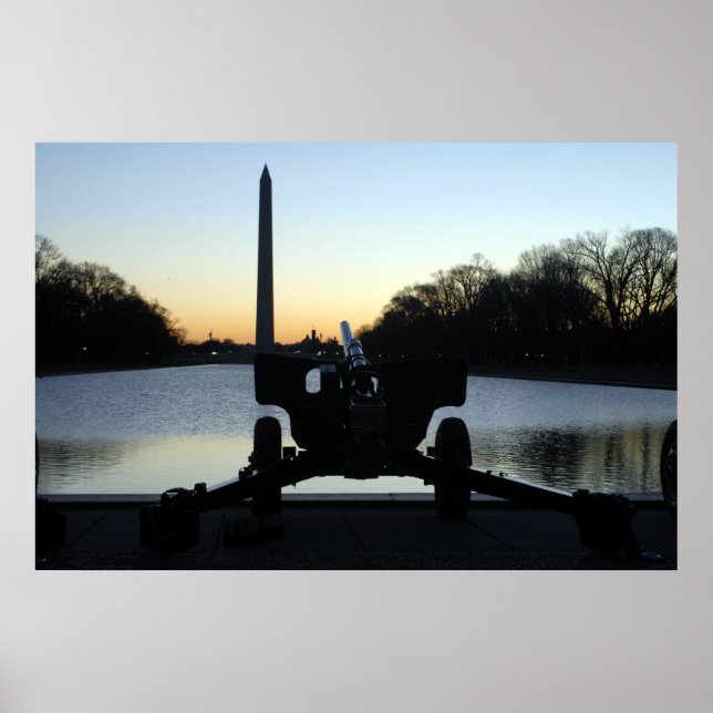 WWII Howitzer Silhouette Poster (Front)