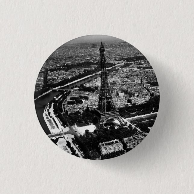WWII Liberated Paris 1 Inch Round Button (Front)