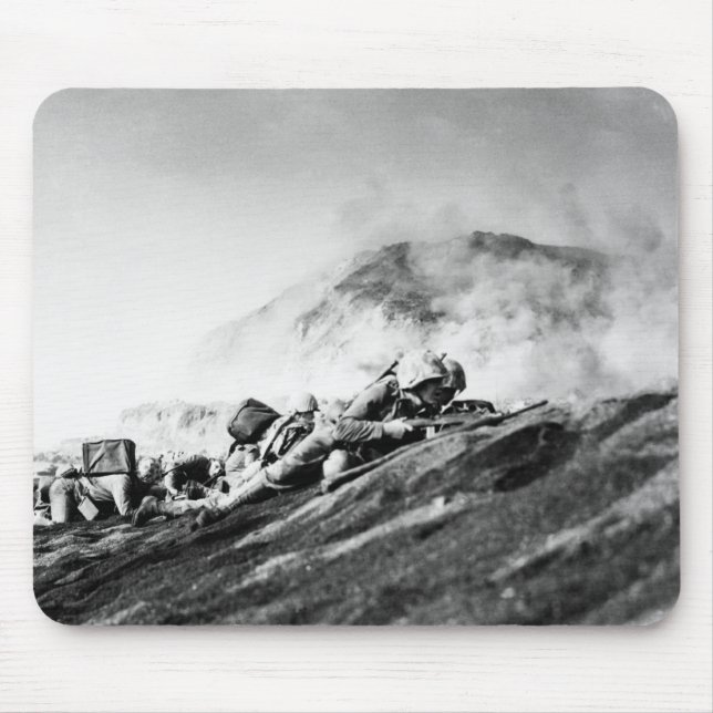 WWII Marines on Iwo Jima Beachhead Mouse Pad (Front)