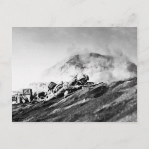 WWII Marines on Iwo Jima Beachhead Postcard