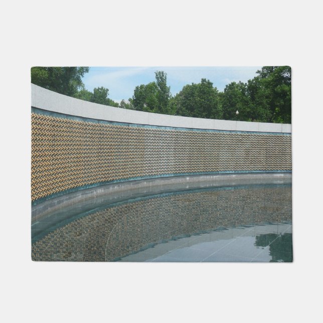 WWII Memorial Freedom Wall in Washington DC Doormat (Front)