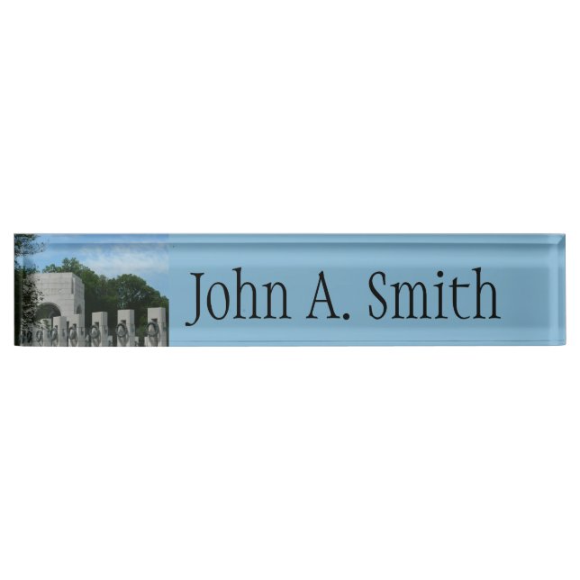 WWII Memorial Wreaths II in Washington DC Nameplate (Front)