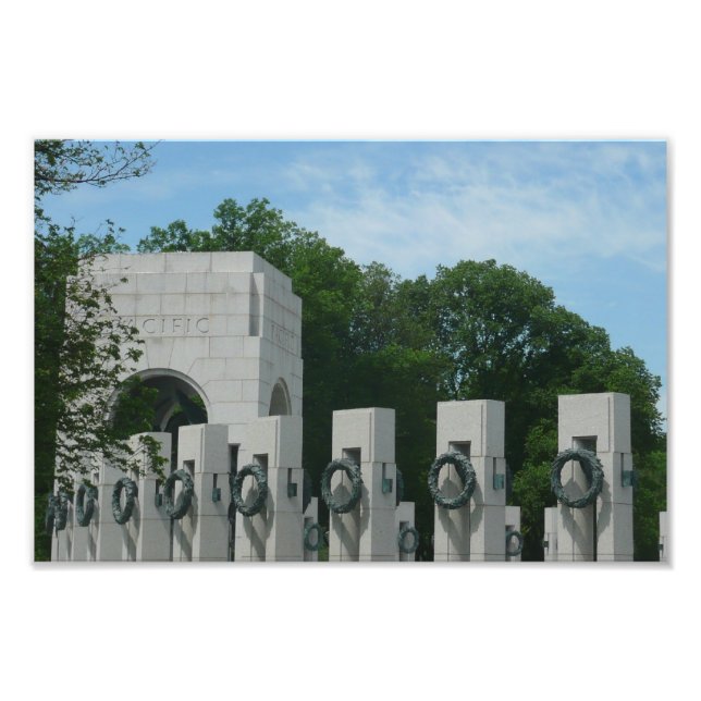 WWII Memorial Wreaths II in Washington DC Photo Print (Front)