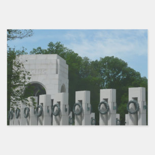 WWII Memorial Wreaths II in Washington DC Wrapping Paper Sheet