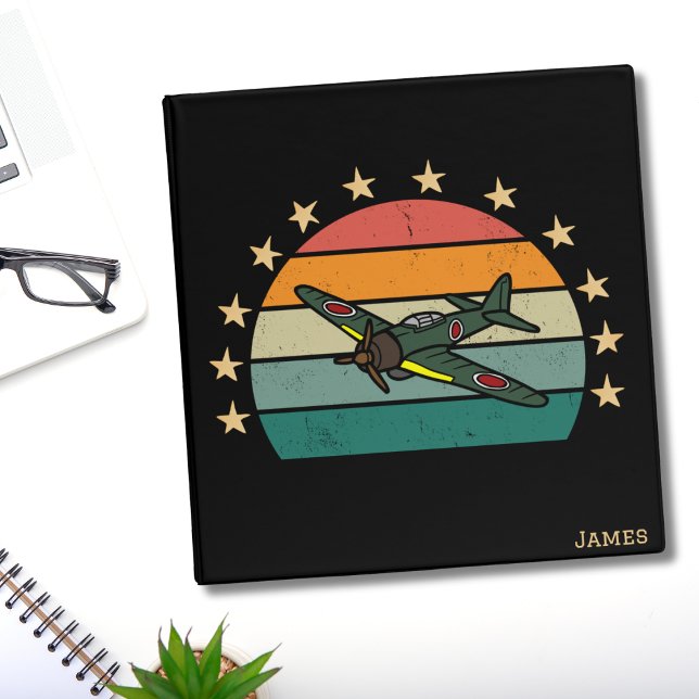 WWII Military Fighter War Airplane Retro Binder (Creator Uploaded)