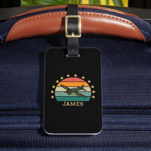 WWII Military Fighter War Airplane Retro Luggage Tag