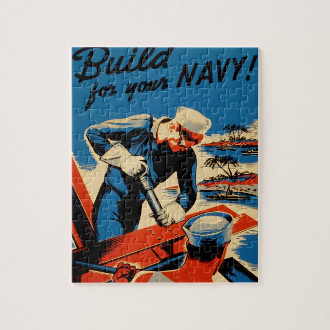 WWII Navy Poster Design Jigsaw Puzzle (Vertical)