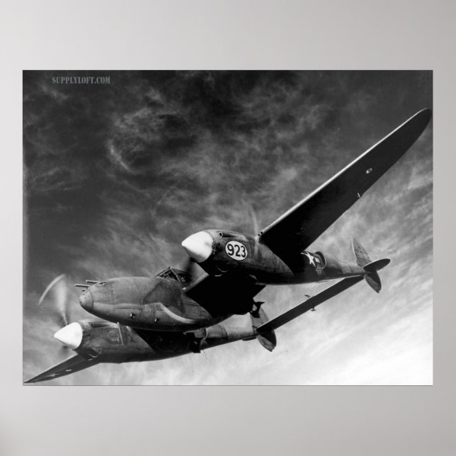 WWII P38 Lightning Poster (Front)