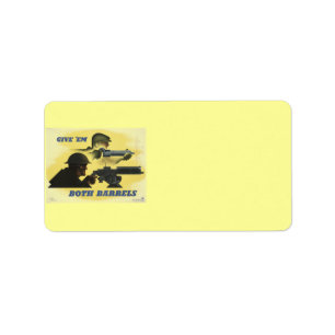 WWII Patriotic Poster Address Label