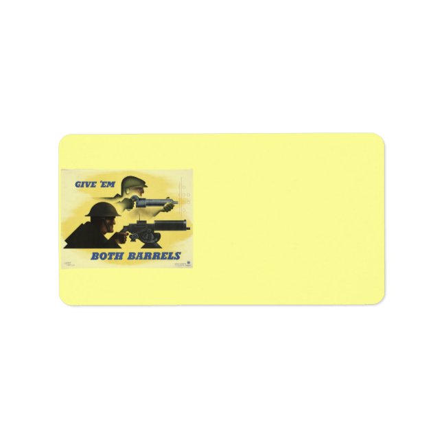 WWII Patriotic Poster Address Label (Front)