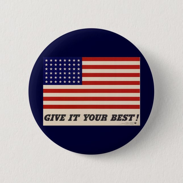 WWII Patriotic Poster Button (Front)