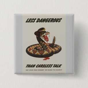 WWII Patriotic Poster Button