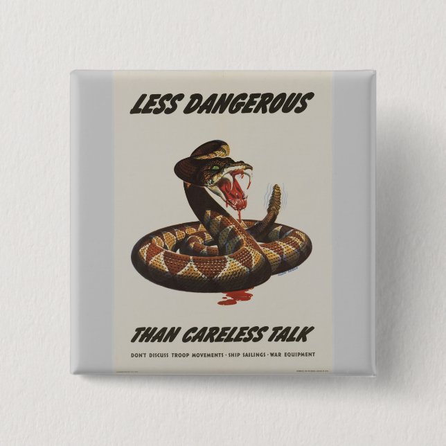 WWII Patriotic Poster Button (Front)