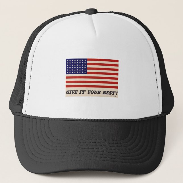 WWII Patriotic Poster Hat (Front)