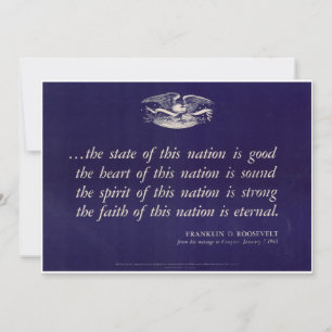 WWII Patriotic Poster Invitation