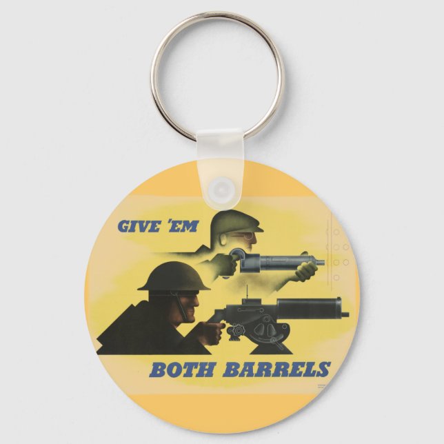 WWII Patriotic Poster Keychain (Front)