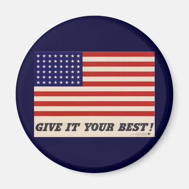 WWII Patriotic Poster Magnet (Front)