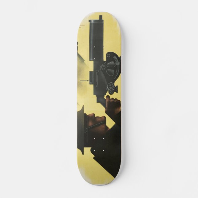 WWII Patriotic Poster Skateboard (Front)
