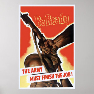 WWII Propaganda Poster Canada - Be Ready, Vintage