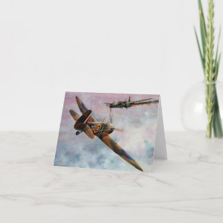 WWII RAF Spitfire aviation invitation card