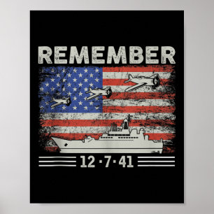 Wwii Remember Pearl Harbour Memorial Day December  Poster