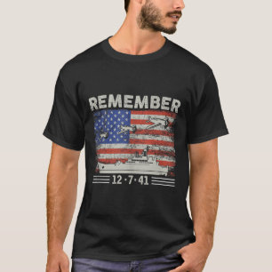 Wwii Remember Pearl Harbour Memorial Day December  T-Shirt
