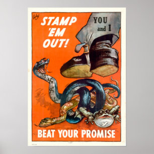 WWII Stamp 'Em Out! Poster