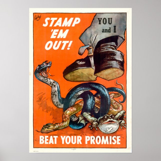 WWII Stamp 'Em Out! Poster (Front)