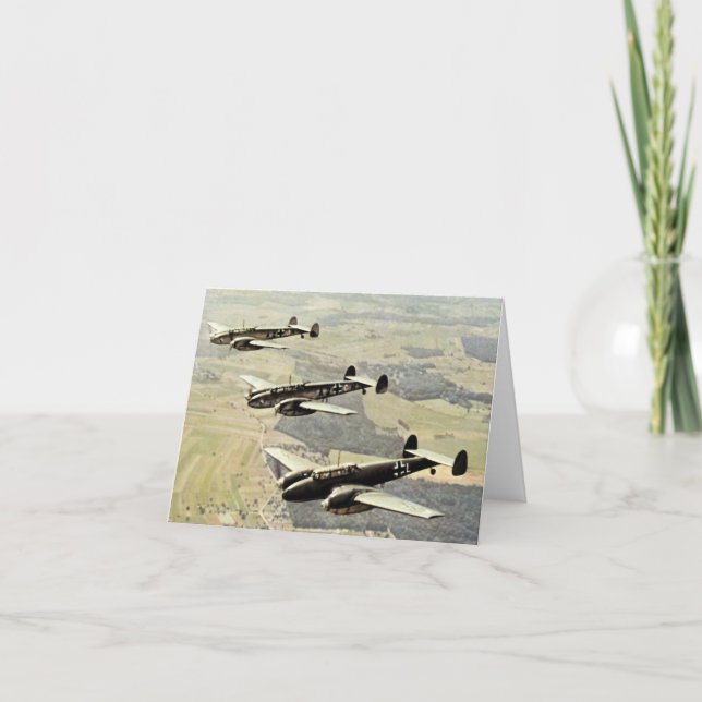 WWII Three Messerschmitt ME-110 Card (Front)