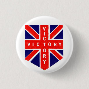 WWII Union Jack Victory 1 Inch Round Button
