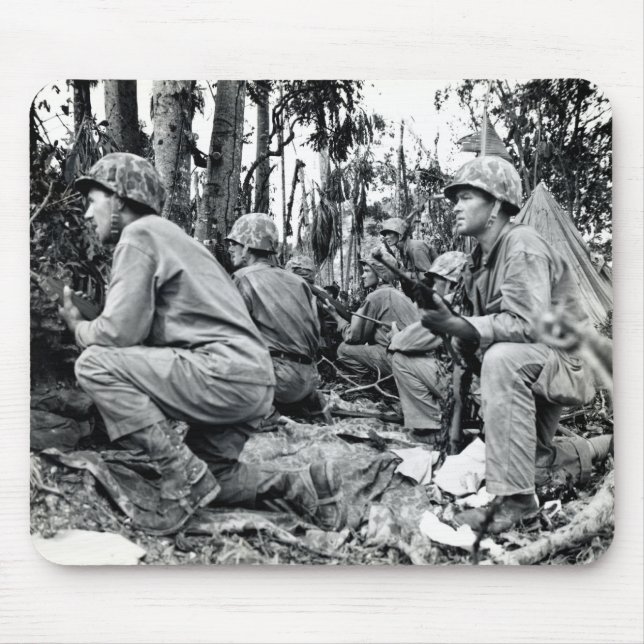 WWII US Marines on Peleliu Mouse Pad (Front)